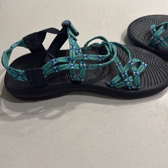 Chaco Women's Sandals - Green and Blue Size 11 - Picture 5 of 9